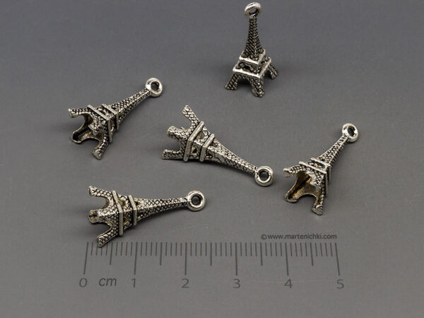 Айфелова кула-основа 8х8mm, височина 23mm, отвор халка 1.8mm - 10бр.