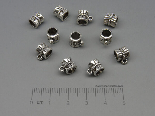 Буре 7x7mm, халка 2mm, отвор 5mm - 10бр.