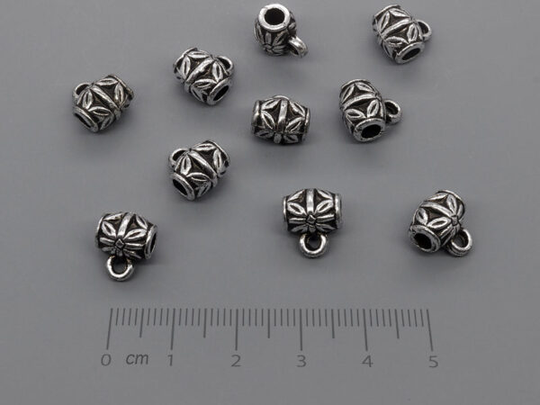 Буре височина 9mm, d=7.5mm, отвор 3mm, отвор халка 2mm - 25g ≈ 97 бр.