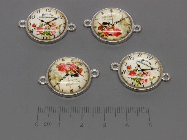 Часовник в полусфера 28x21mm, отвор халки 1.8mm - 5 бр.