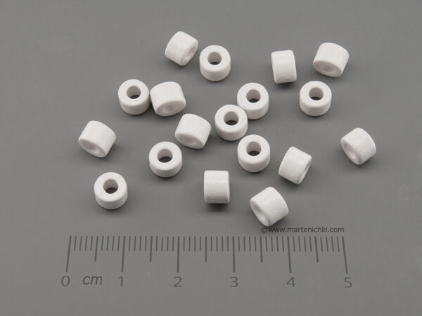 Цилиндър - бял 6х4mm, отвор 3.2mm - 20бр.