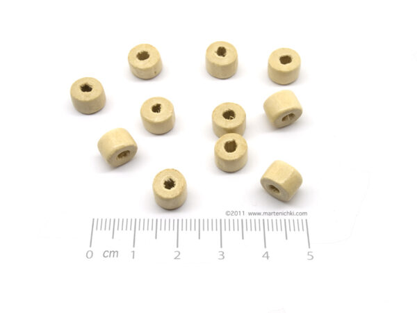 Цилиндър - бял 9х6mm, отвор 3mm - 25g