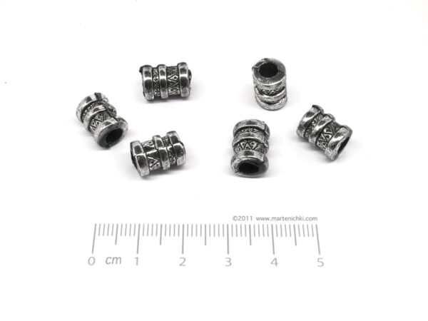 Цилиндър с пръстени 9x12mm, отвор 5mm - 50g ≈ 119 бр.