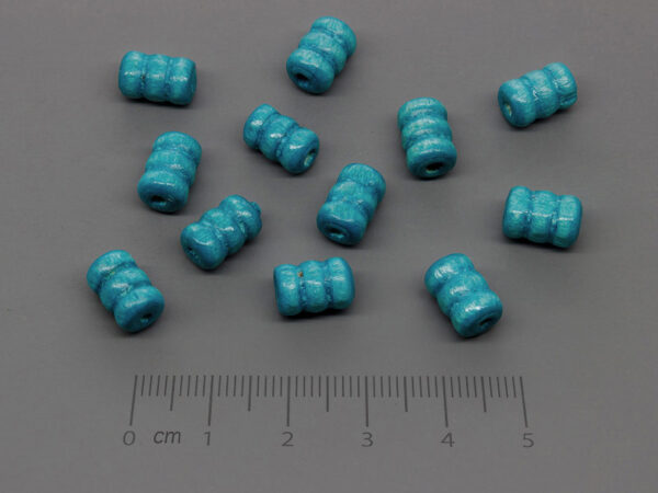 Цилиндър син d=6mm, височина 10mm , отвор 2.5mm - 50g ≈ 250 бр.