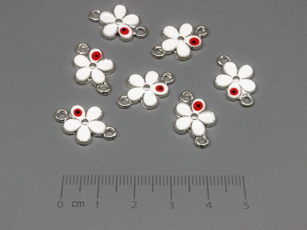 Цвете 18x12mm, отвор халки 1.8mm - 5 бр.