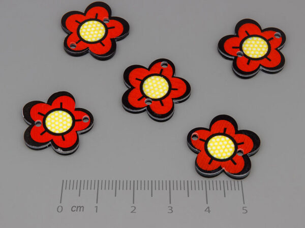 Цвете 20x20x1.8mm, отвори 1.8mm - 10 бр.