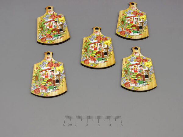 Дъска микс, 46x31mm, дебелина 3mm, отвор 3mm - 10 бр.