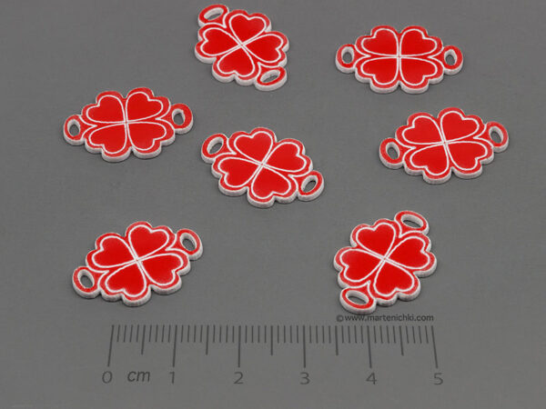 Детелина с 2 халки - 21x15mm, отвор 2x3mm - 100бр.