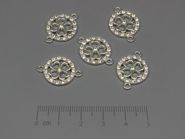 Детелина в кръг 21x15mm, отвор халки 1.7mm - 5 бр.