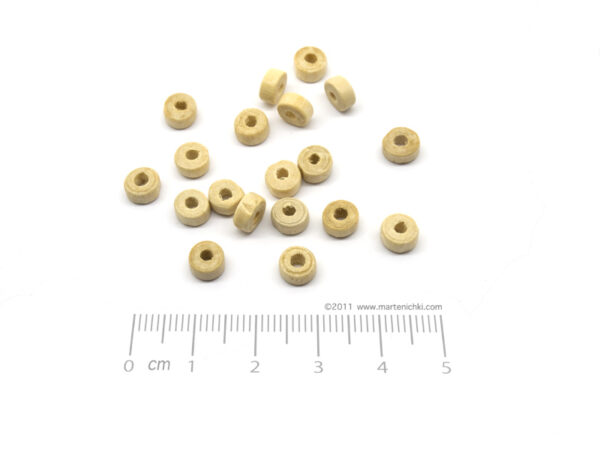 Диск - бял 6х3mm, отвор 2mm - 50g ≈ 925 бр.