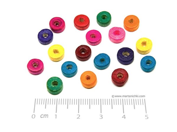 Диск цветен - 8х4mm, отвор 2.5mm - 50g ≈ 524 бр.