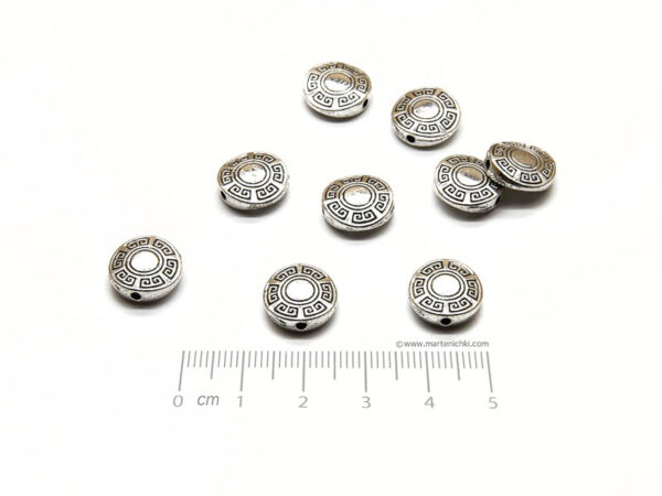 Диск гравиран 13х4mm, отвор 1.5mm - 10бр.