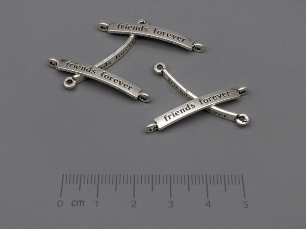 Friends forever 31.5x4mm, отвори 1.5mm - 10 бр.