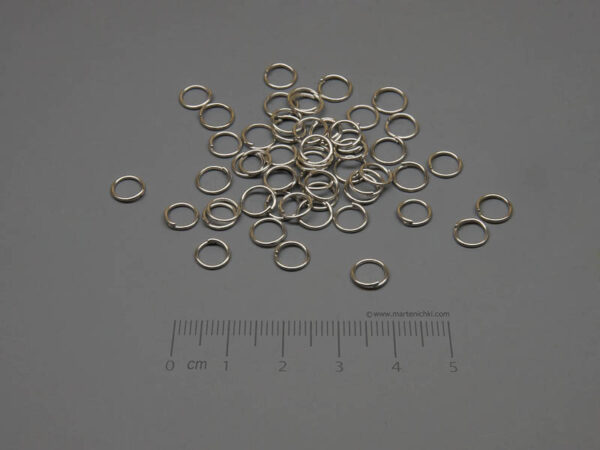 Халки цвят тъмно сребро - 0.7х7mm - 20g