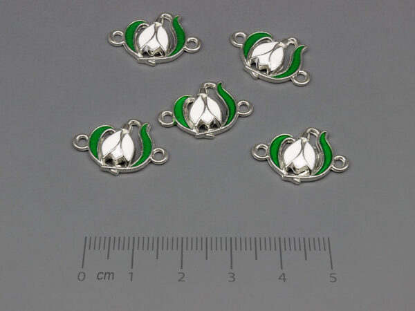 Кокиче 20x13.5mm, отвор халки 2mm - 50 бр.
