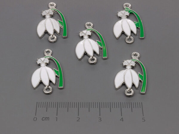 Кокиче с две халки 25x15.5mm, отвор халки 2mm - 50 бр.