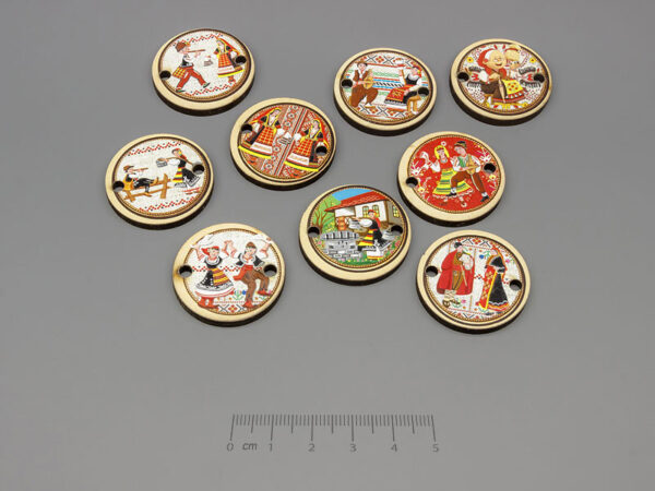 Кръг битов микс, d=28mm, дебелина 3mm, отвори 3mm - 10 бр.