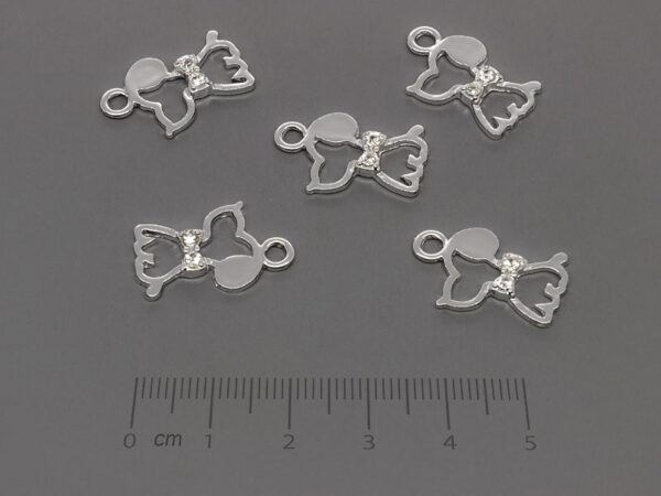 Куче с камъни 21x13.5mm, отвор халки 2.7mm - 5 бр.