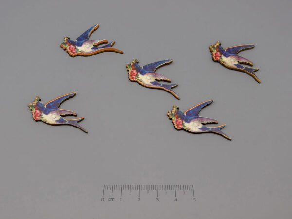 Лястовица, 38x26mm, дебелина 1.8mm - 10 бр.
