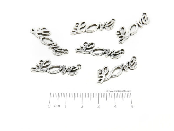 Надпис Love 33х10х2mm, халка 2mm - 10бр.
