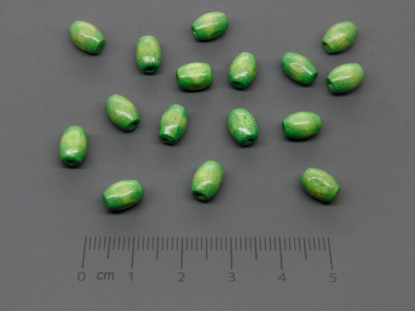 Ориз зелен 8x5mm, отвор 2mm - 50g ≈ 618 бр.