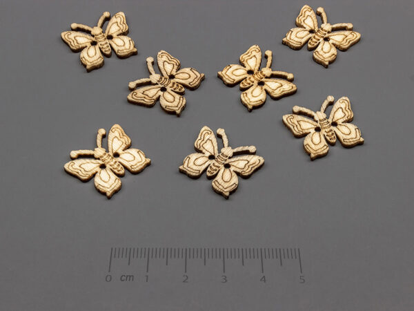 Пеперуда 17.5x20x1.5mm, отвори 1.5mm - 20 бр.