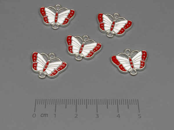 Пеперуда 18.5x15mm, отвор халки 1.7mm - 5 бр.