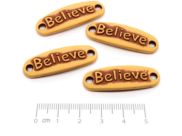 Плочка Believe кафява 36x12x3mm, отвори 3mm - 500g ≈ 480 бр.