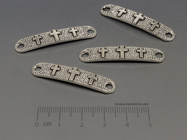 Плочка с кръстове на точки - 40x8mm, отвори 3mm - 10бр.