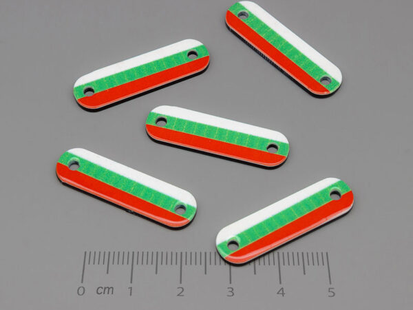 Плочка знаме 30.5x1.9mm, отвори 2.2mm - 10 бр.