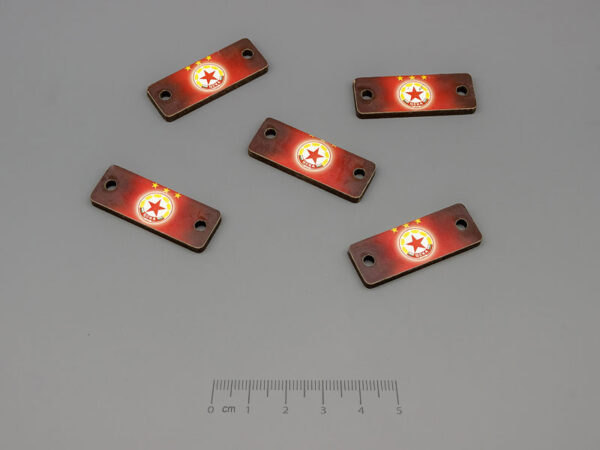 Плочки с отбори, 35x13mm, дебелина 3mm, отвори 3mm - 10 бр.