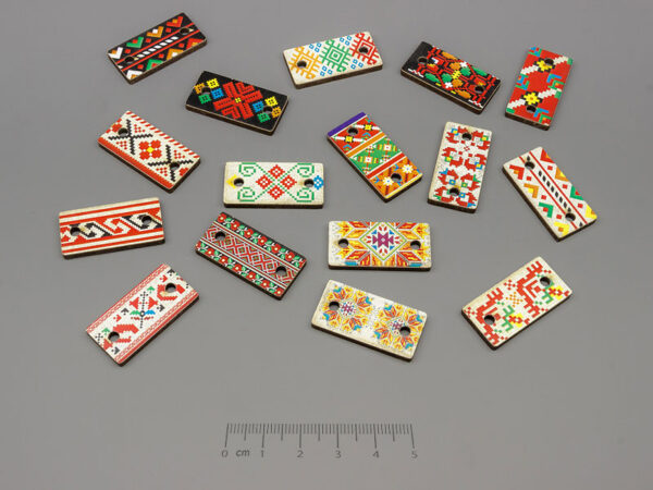 Плочки с шевици микс, 30x15mm, дебелина 2.8mm, отвори 3mm - 10 бр.