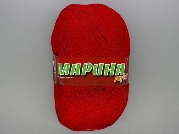Прежда червена Mарина, 100% акрил - 200g - 960m