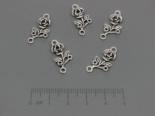 Роза 22x10.5mm, отвор халки 1.8mm - 100 бр.