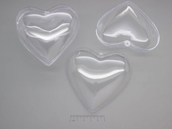 Сърце от две части PVC 100x100x57mm - 12 бр.