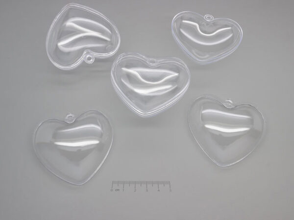Сърце от дяве части PVC 65x62x36mm - 12 бр.