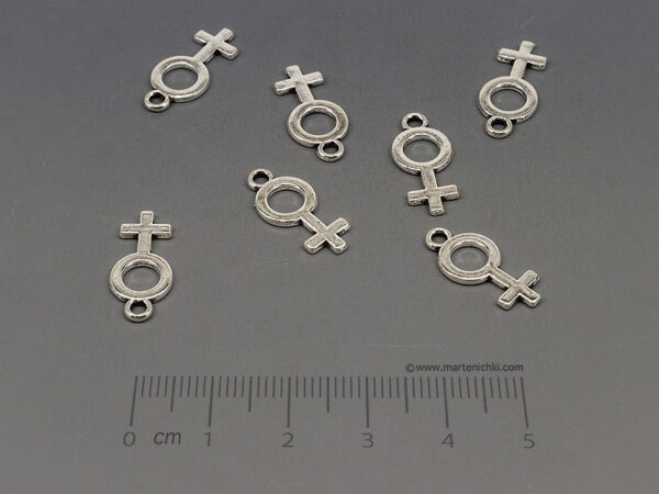 Символ на Венера 9х18mm, отвор халка 2mm - 10бр.