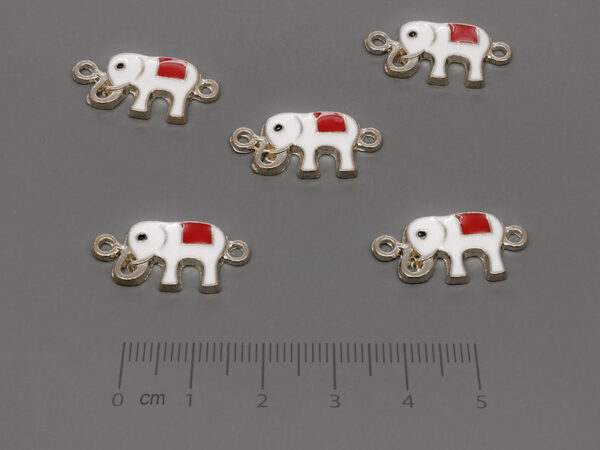 Слонче бяло 23x11.5mm, отвор халки 1.6mm - 50 бр.