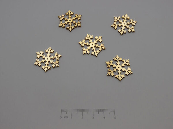Снежинка 23.5x26.5x1.8mm - 10 бр.