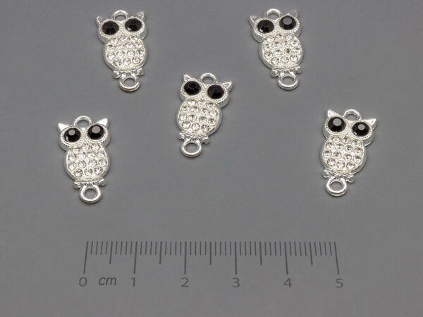 Сова 21x10.5mm, отвор халки 2mm - 5 бр.