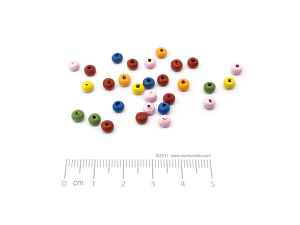 Tопче цветно d=5mm, отвор 1mm - 500g ≈ 20000 бр.