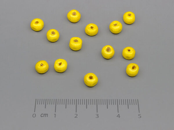Топче жълто d=6.5mm, отвор 2mm - 25g ≈ 302 бр.