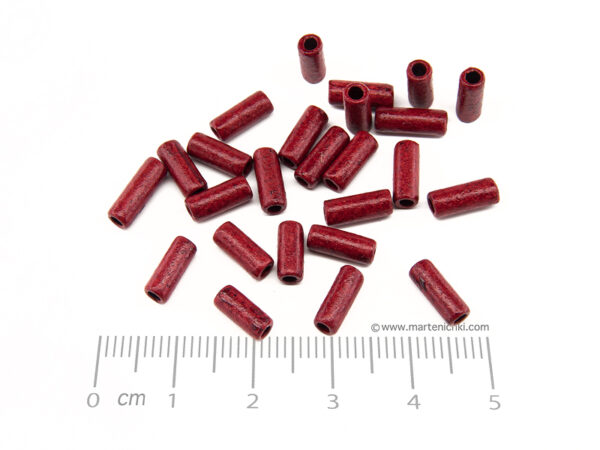 Тръбички - червени 9х3.5mm, отвор 1.8mm - 20бр.