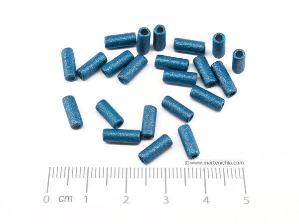 Тръбички - сини 9х3.5mm, отвор 1.8mm - 20бр.