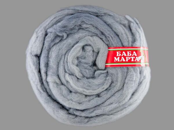 Вълна филц - сива - 50g
