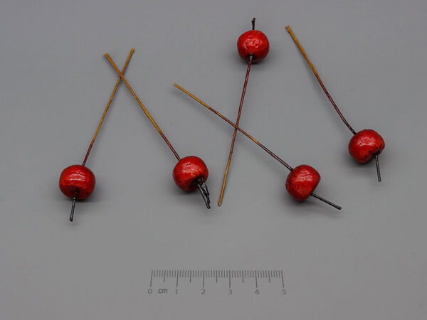 Ябълка от стиропор червена d=12mm, височина 18mm - 100 бр.