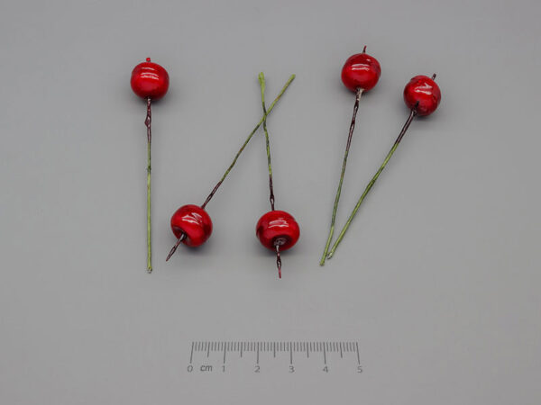 Ябълка от стиропор червена d=12mm, височина 18mm - 100 бр.