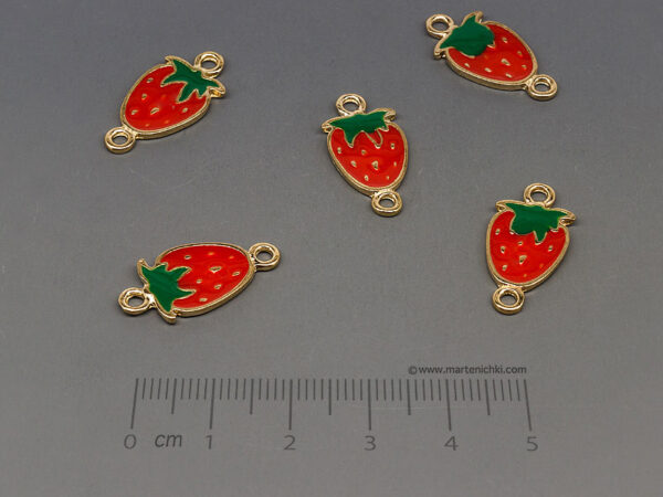 Ягода 11x22mm, отвор халки 2mm - 5бр.
