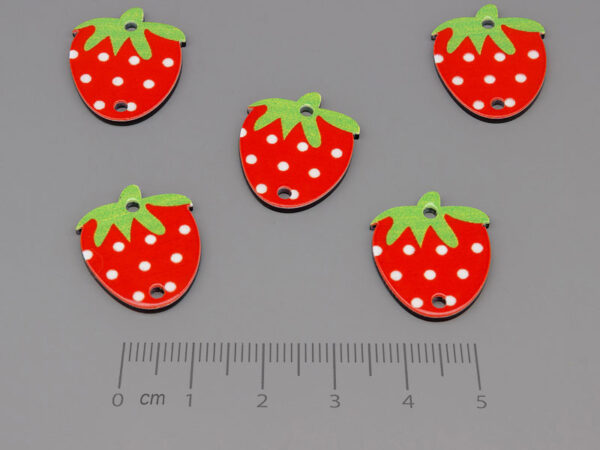Ягодка 17x20x1.8mm, отвори 1.8mm - 100 бр.