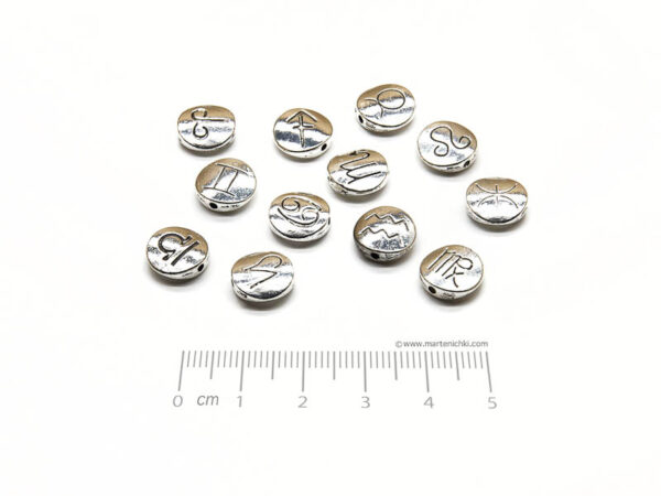 Зодии 11х3.5mm, отвор 1.5mm - 12бр.
